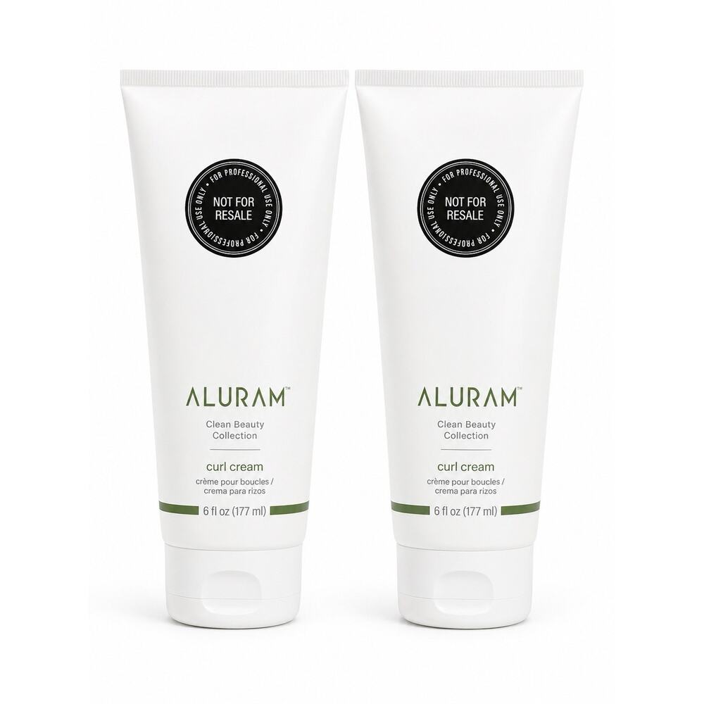 Aluram Curl Cream 6 Fl.Oz Clean Beauty Frizz Control Define Curls Duo